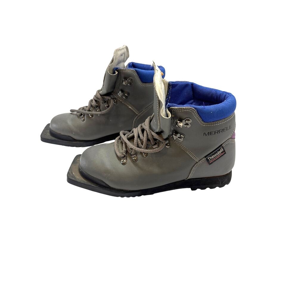 Merrell Rainier Women's 9 Leather 75mm 3 Pin Cross Country Ski Boots
